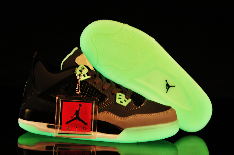 Air Jordan 4 Women Shoes Brown/Black Online